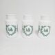 Set of 3 opaline apothecary pots