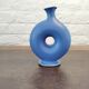 Blue donut vase