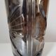Silver grey crystal vase