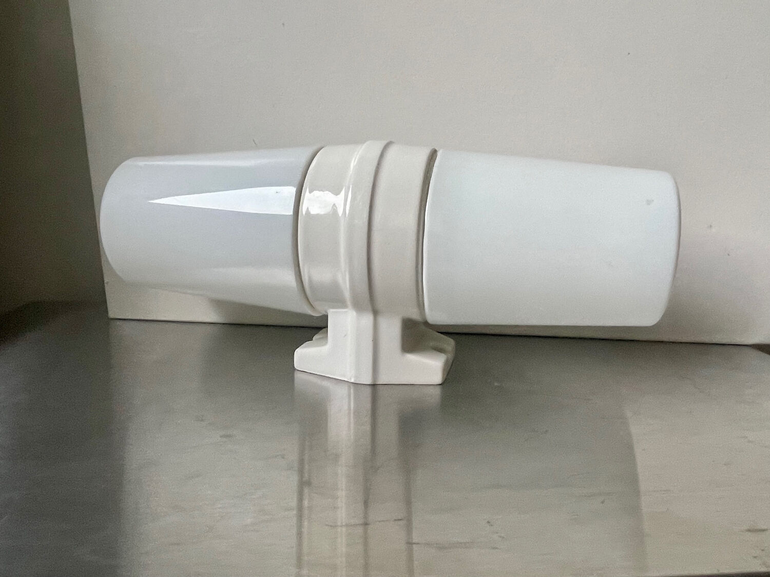 Vintage XL Sigvard Bernadotte bathroom lamp, 1960s sconce, Swedish design