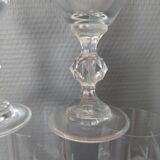 Set of 6 champagne flutes in chiseled glass