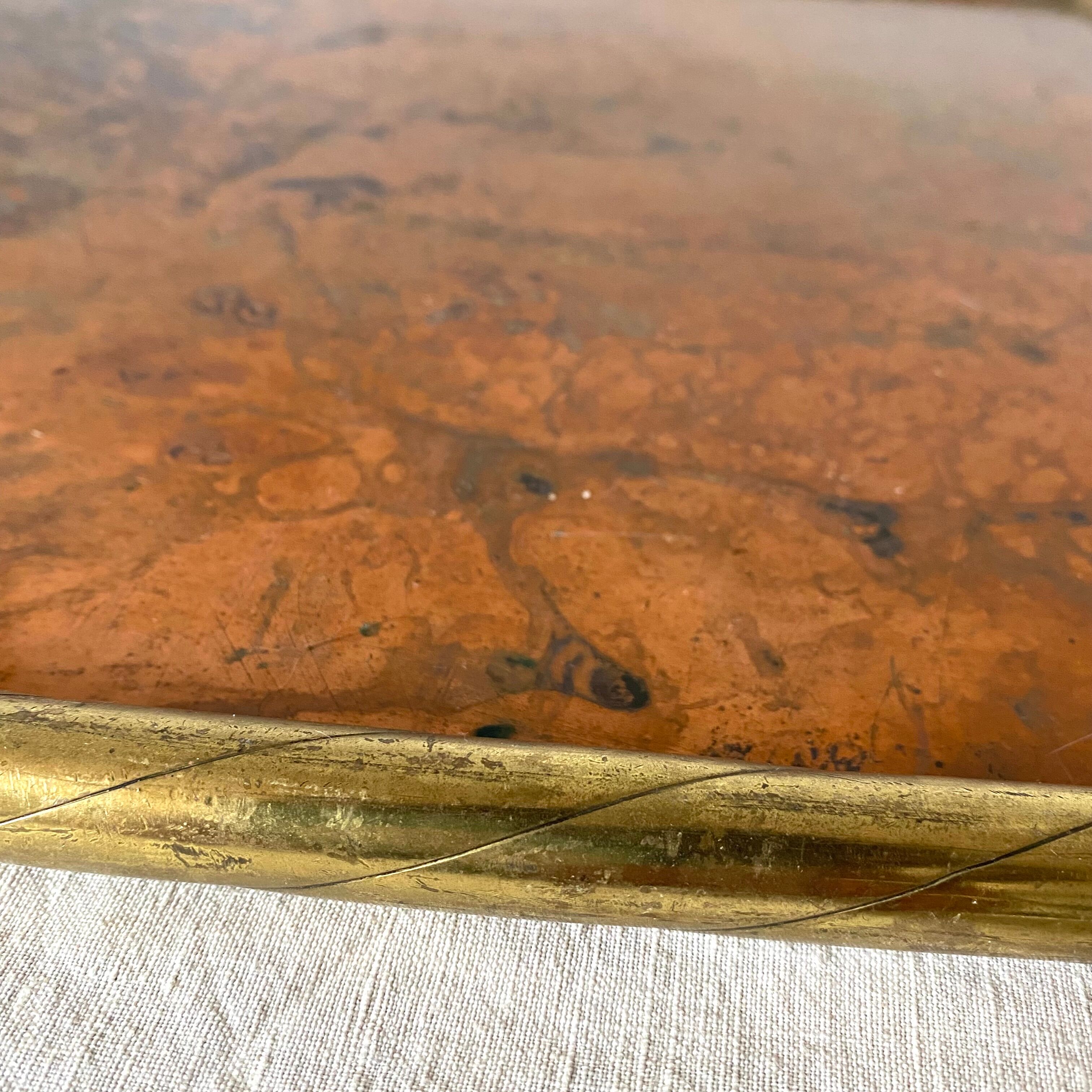 Old copper and brass top