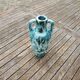 Antique turquoise terracotta amphora vase