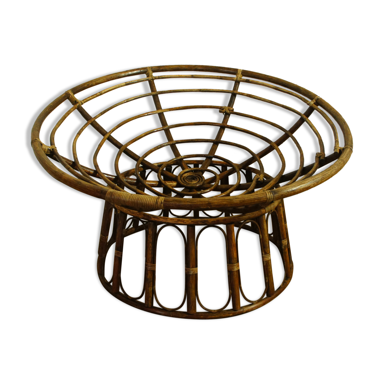 Armchair Papasan in rattan XL