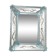 Venetian rectangular light-blue floreal hand-carving mirror in murano glass style