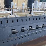 Model representing a battleship of the late nineteenth century