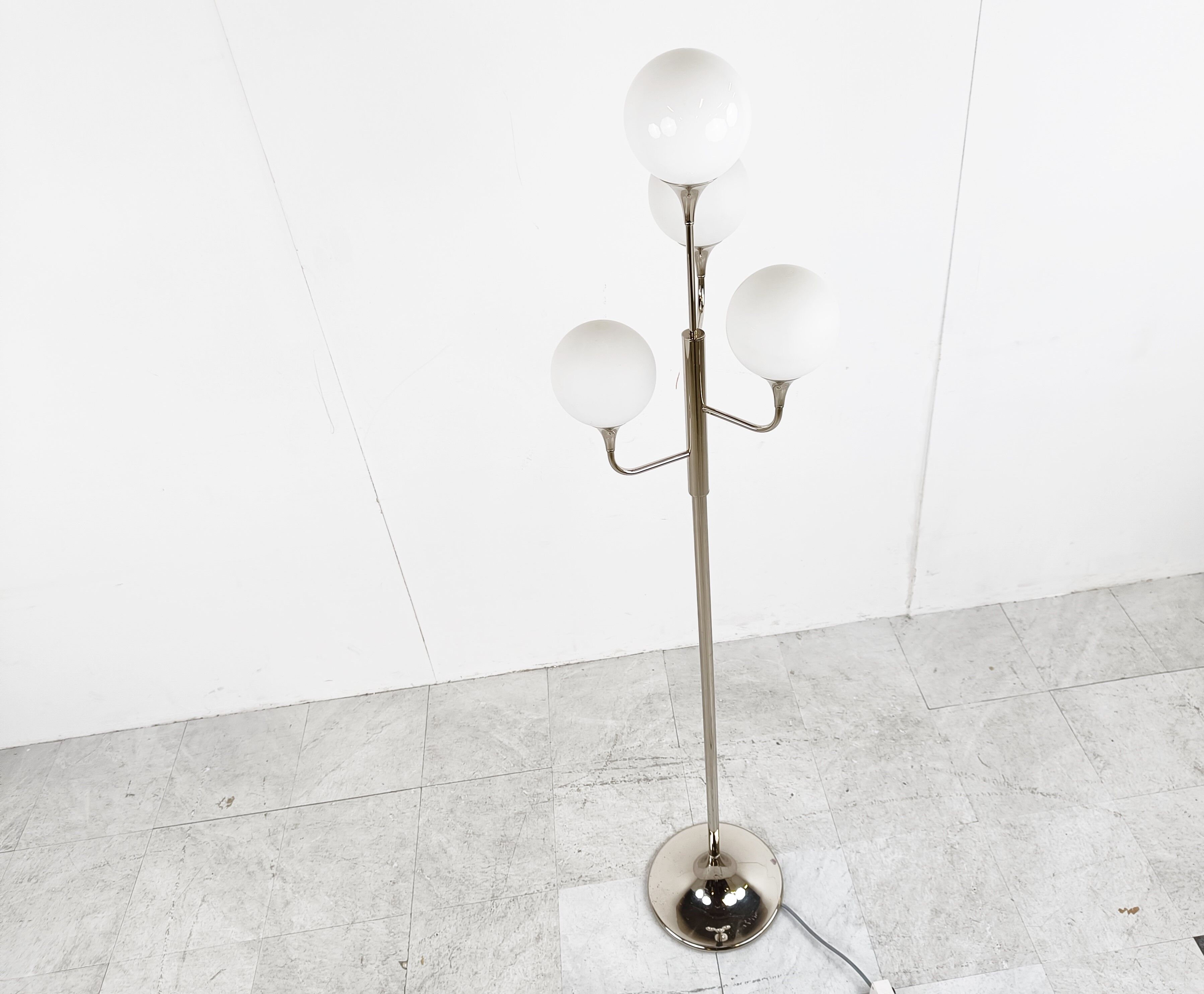 Vintage chrome Sciolari floor lamp, 1970s, Italy