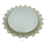 back lit wall MIRROR by schöninger acrylic frame ice glass decor 1960s 1970