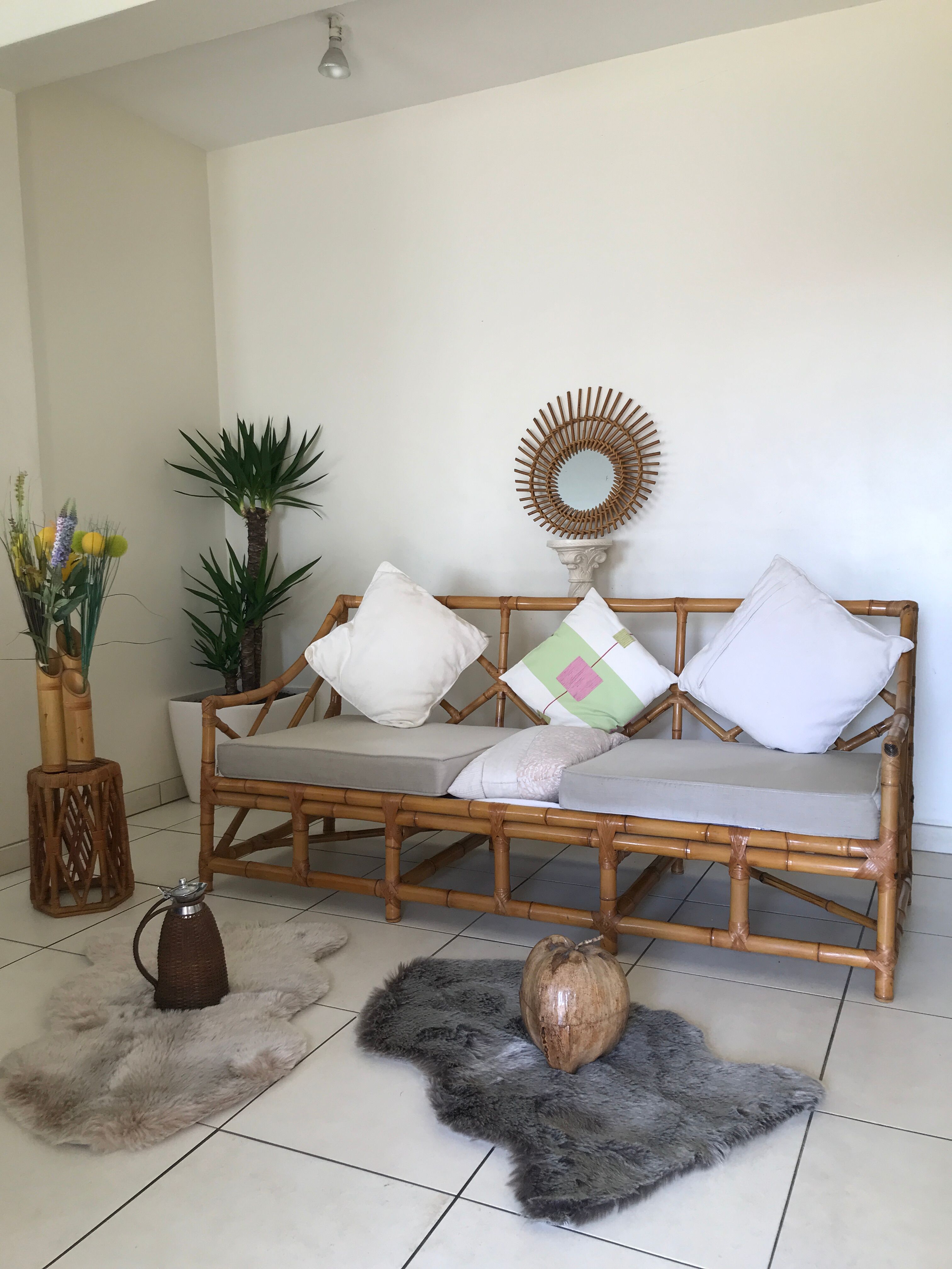 3-seater bamboo sofa 50/60
