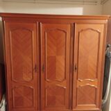Grande Armoire Merisier - 3 Portes - Style Campagne Chic / Inspiration Loui