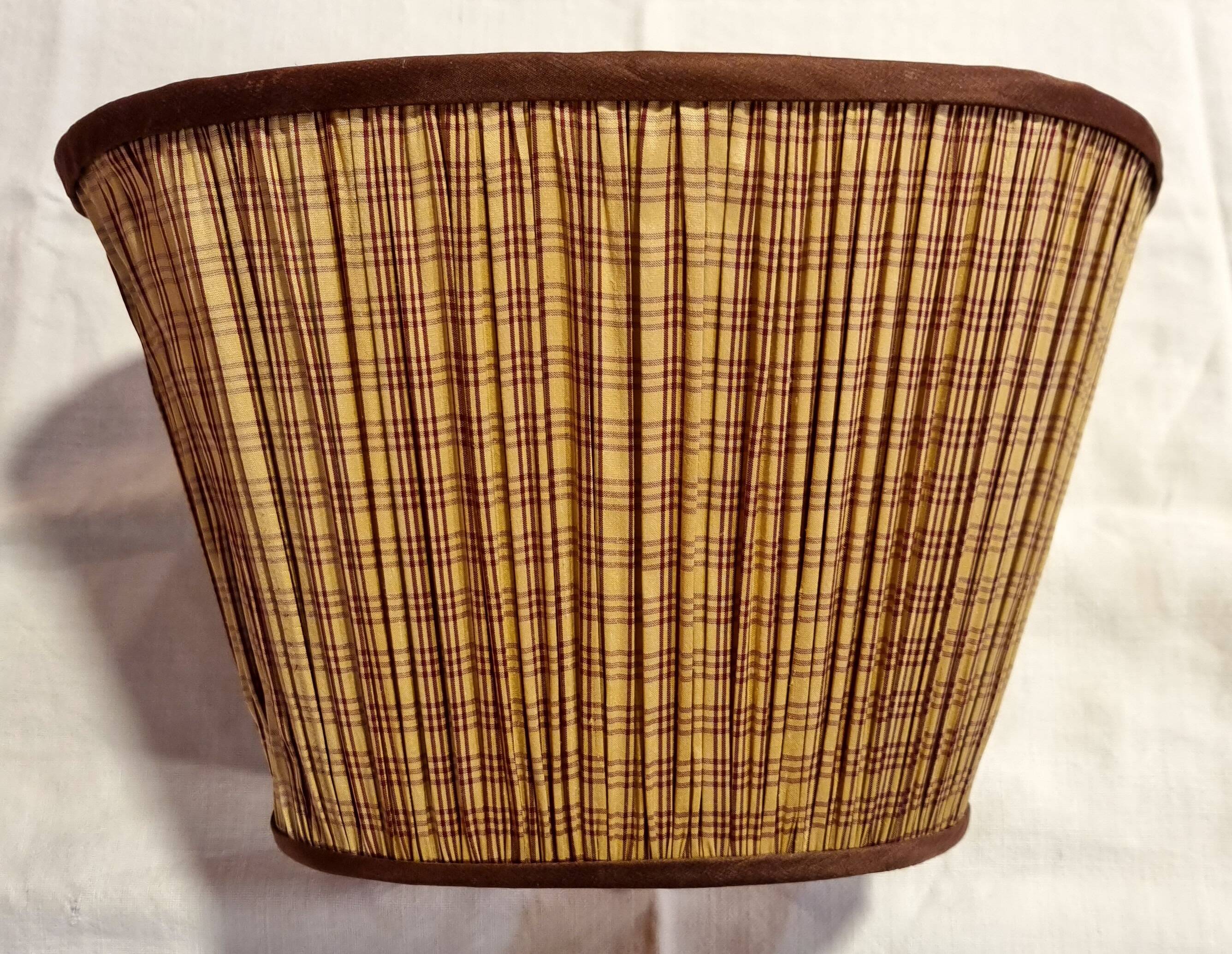 Pleated silk lampshade