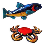 Ceramic fish and crab 1960