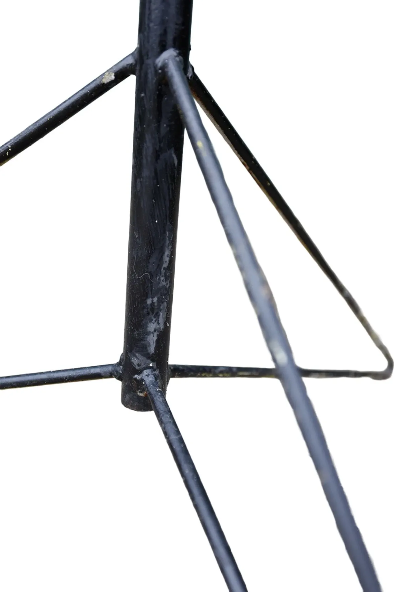 Sculptural vintage metal coat stand with rotating crown