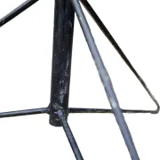 Sculptural vintage metal coat stand with rotating crown