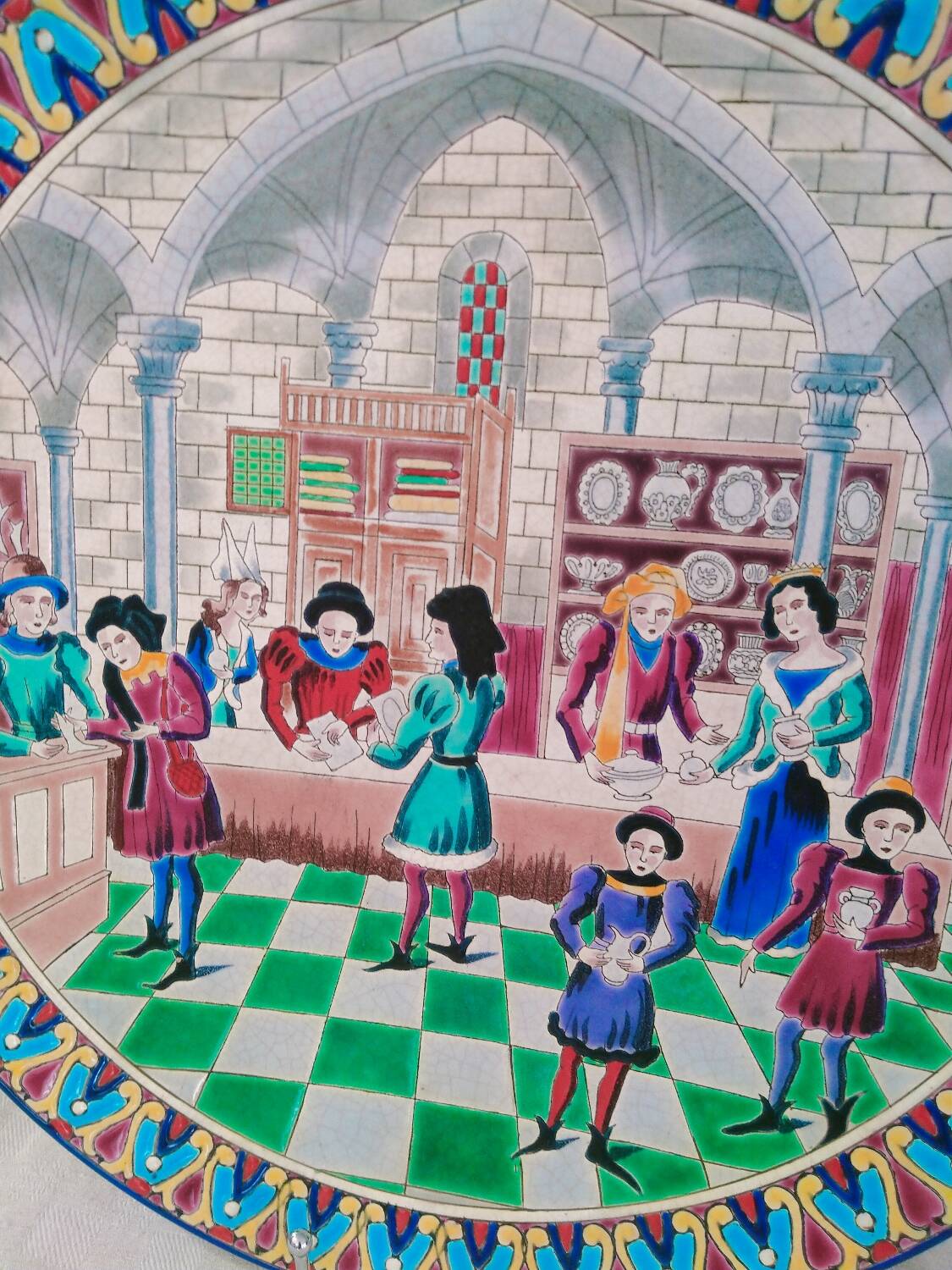 Longwy Platter "the Merchants' Hall"