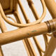 Nest of bamboo and rattan tables, set of 3.