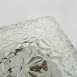 Wall lamp or ceiling light in glass and metal from the 50s and 60s.