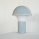 1960s metal and opaline mushroom table lamp