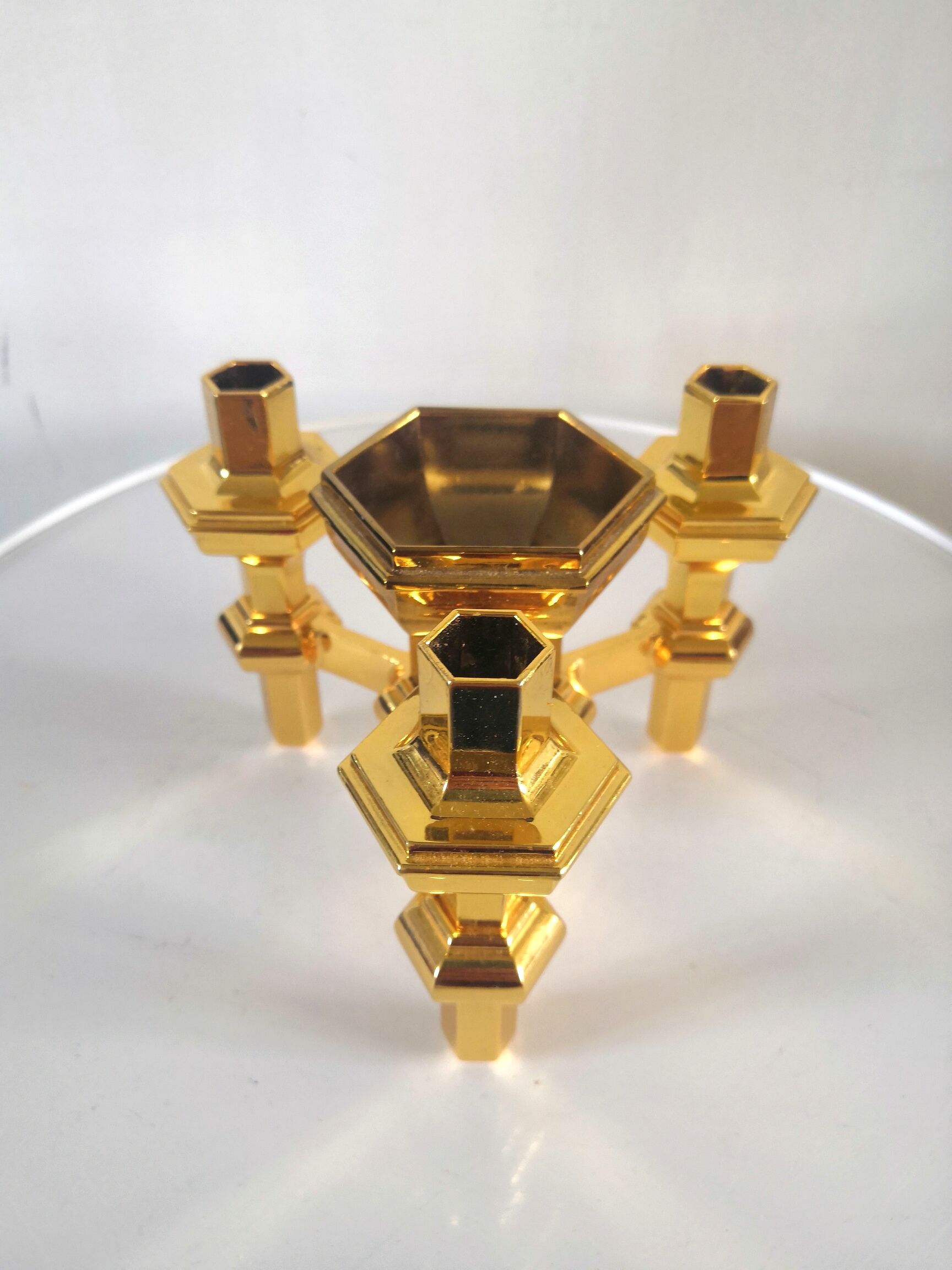 Gilded candle holders 4 candles, 70s