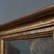 Oil on canvas 18th century scene of animals and shepherd gilded frame
