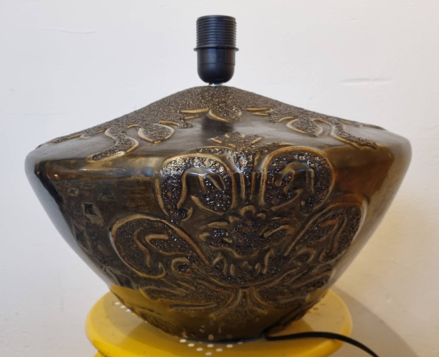 Glazed ceramic lamp base 1970