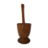 Mortar and pestle made of exotic African wood