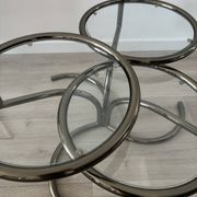 Morex coffee table attributed to Milo Baughman, 1970s, 3 trays.