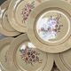Set 12 assiettes plates « œillets » et plat Badonviller