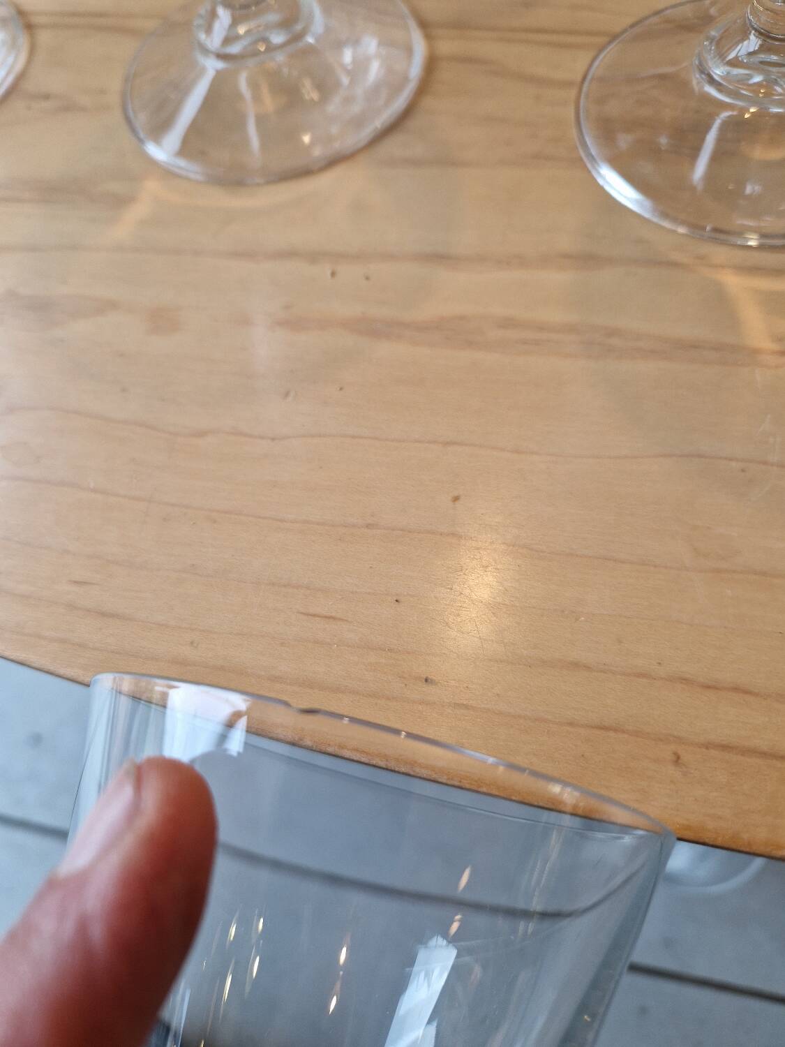 Set of 10 vintage 1970s crystal water or wine glasses