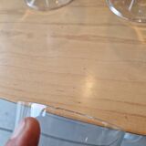 Set of 10 vintage 1970s crystal water or wine glasses