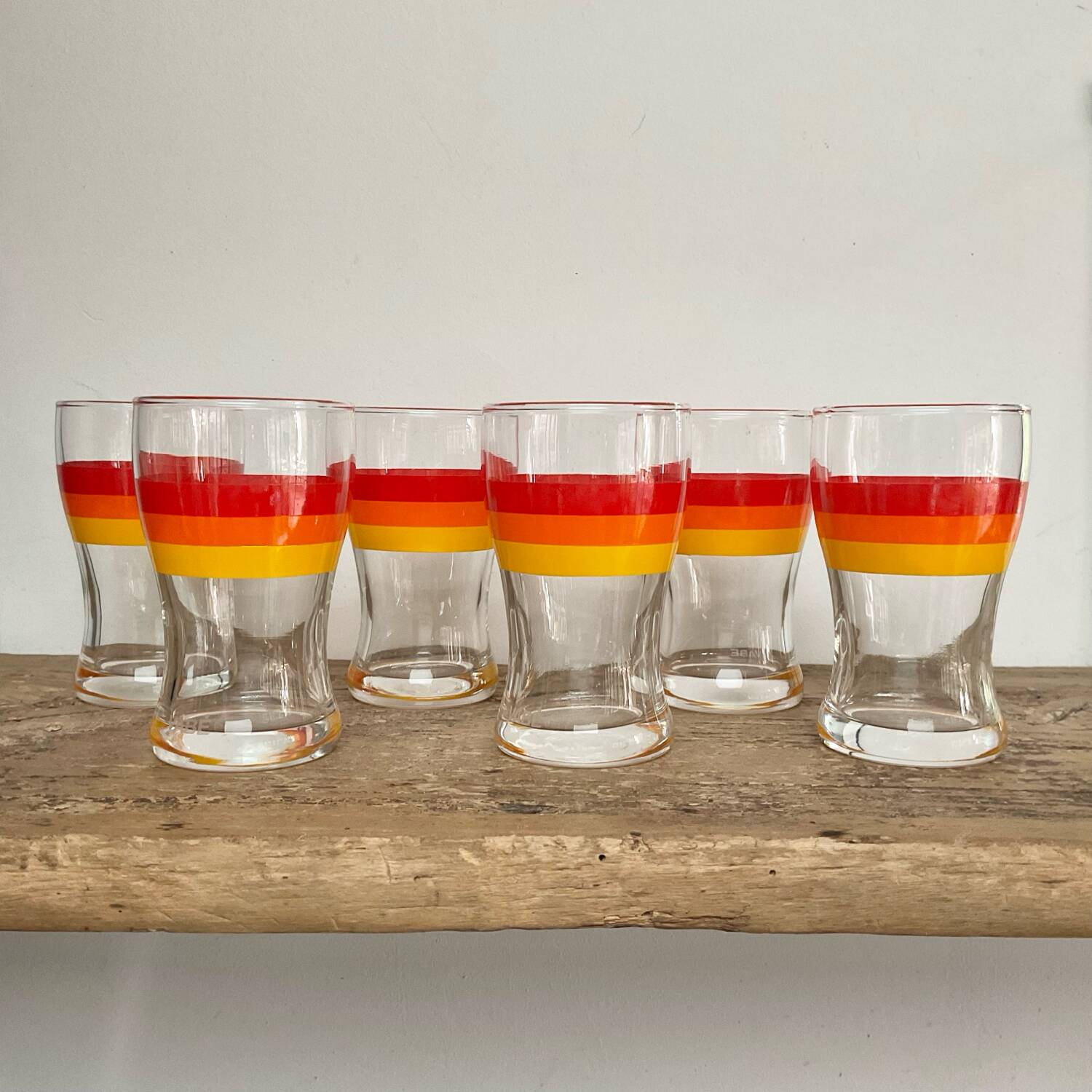6 vintage glasses "Vabé"