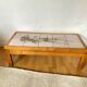 Table basse de salon vintage orme et ceramique
