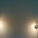 Pair of 50s/60s golden wall lights