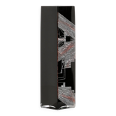 Vase Art Déco en verre opalin noir et rouge Anatole Riecke 1949