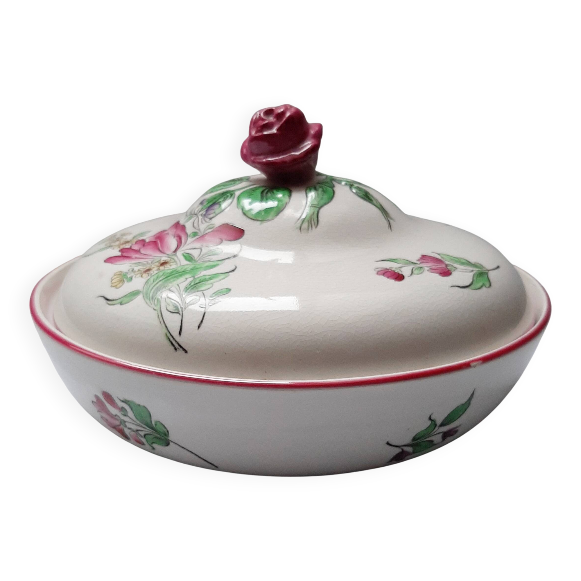 Large sweet jar in Lunéville earthenware.