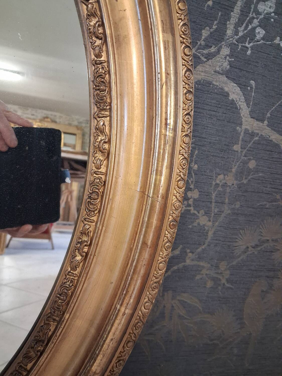 Louis Philippe Oval Mirror 82 x 72