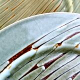 Set of 7 flat ceramic plates