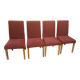 Lot 4 chaises bo concept velours rouge