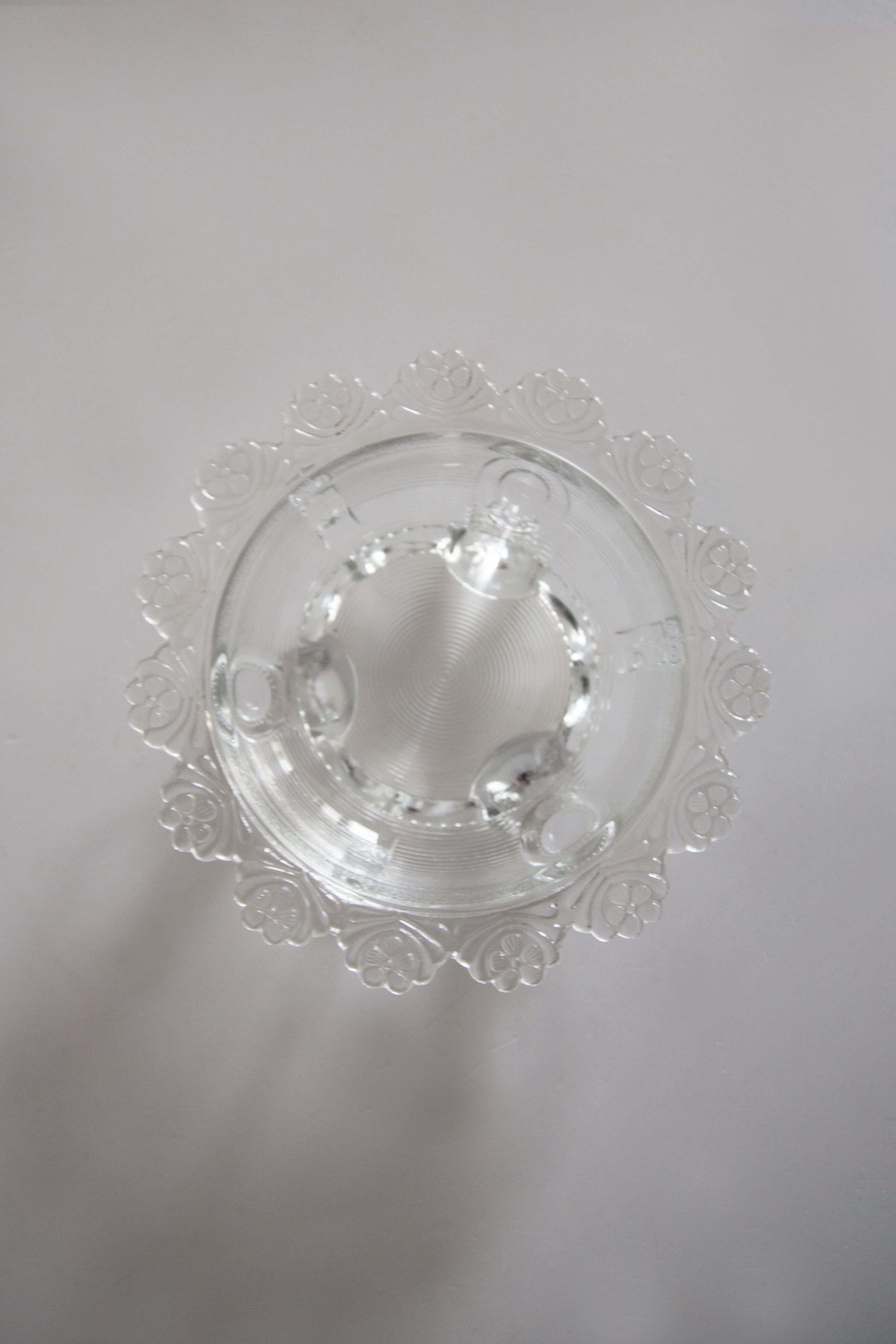 Vintage transparent glass bowl