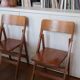 Lot de 6 chaises pliantes scandinaves 1960