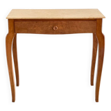 Vintage wood and marble console desk