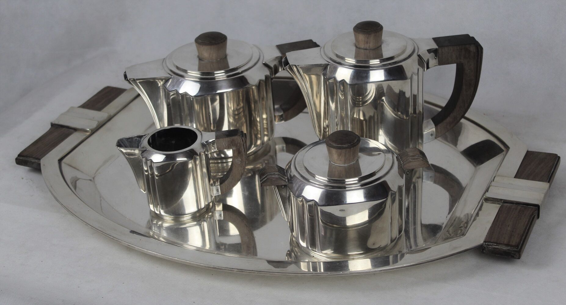 Art-Deco tea set Christofle designer Luc LANEL