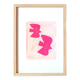 Painting on paper - h190 - neon pink - signed eawy