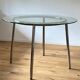 Table à manger vintage en verre chromé ikea