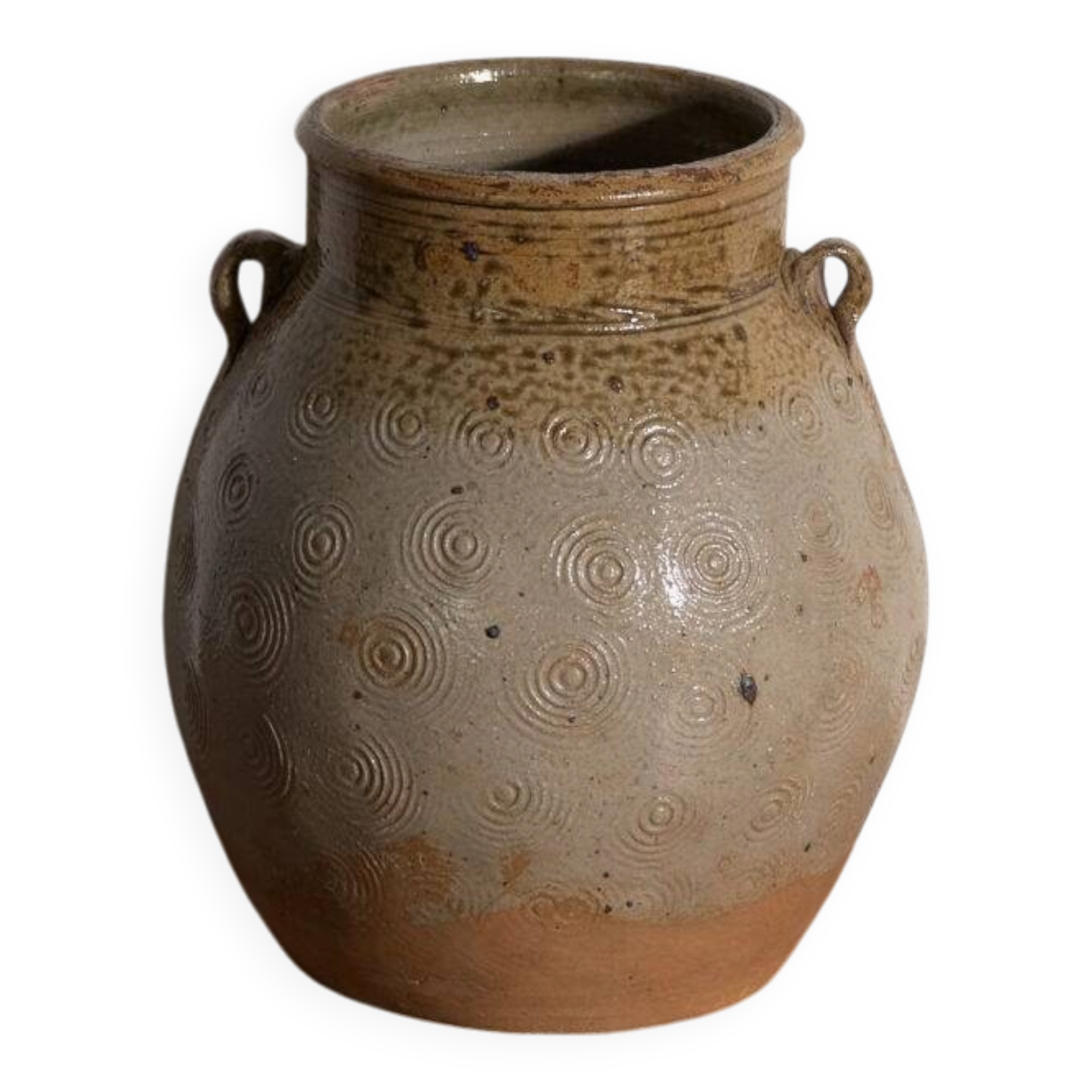 Vase ancien chinois en grès émaillé – Chine, vers 1900