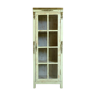 Former almond green patinated window cabinet