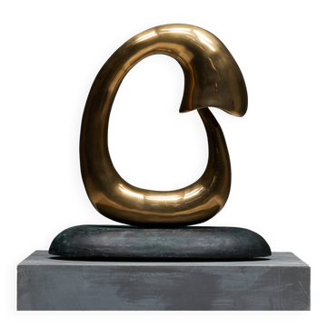 Sculpture lumineuse en bronze « Pêcheur » de Carlo Lorenzetti, Pays-Bas, 2019