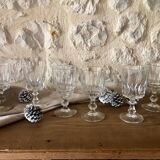 Antique stemmed crystal glasses
