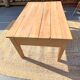Table de ferme basse en bois brut