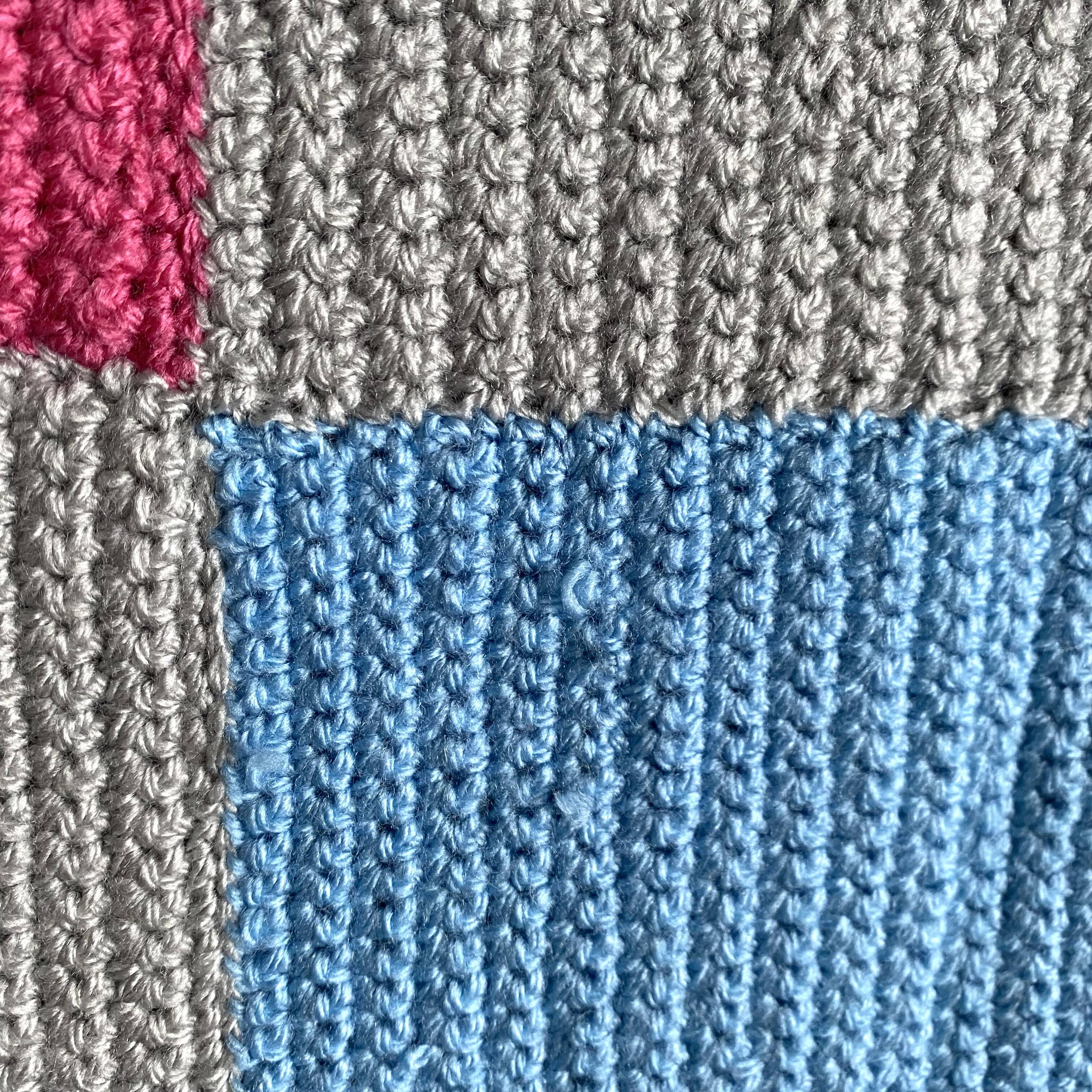 Couverture bébé , plaid crochet vintage 80X90 cm